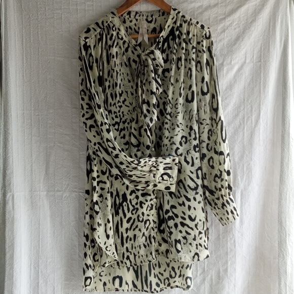 Melissa McCarthy Seven7 Silk Print Tunic Top - Picture 4 of 6